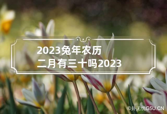2023兔年农历二月有三十吗 2023年农历二月三十