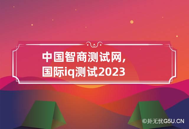中国智商测试网,国际iq测试2023 国内智商测试