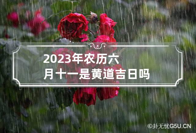 2023年农历六月十一是黄道吉日吗